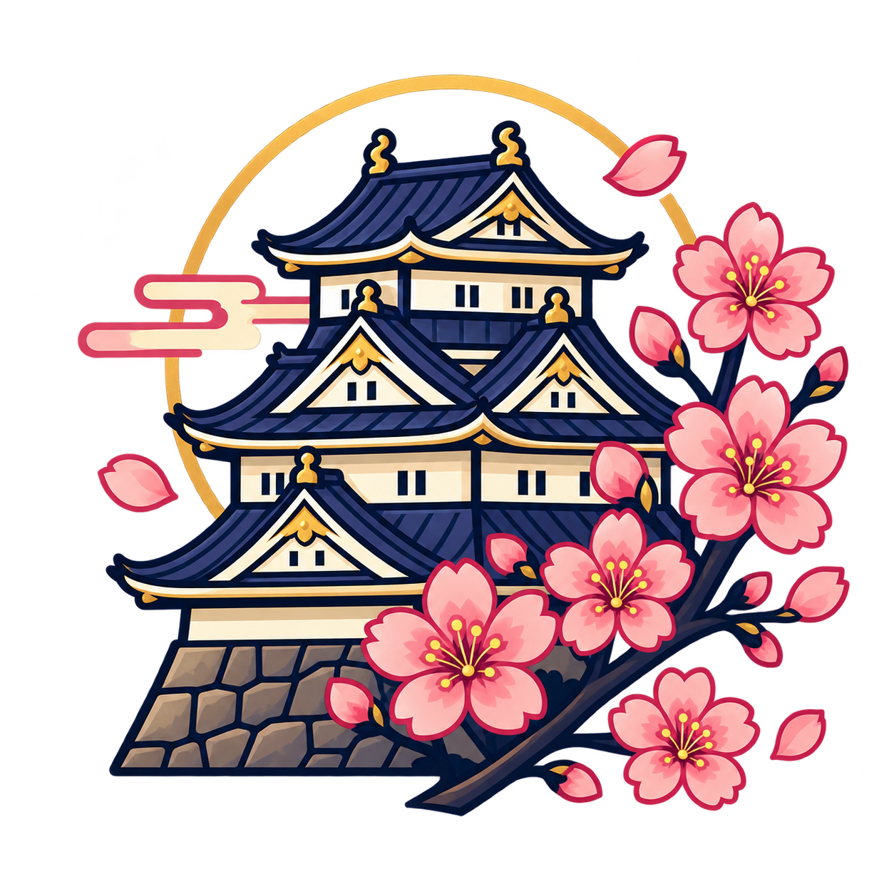 Japanese culture illustration